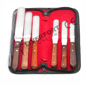 Ensemble de 6 instruments médicaux chirurgicaux dentaires certifiés CE Spatule de mélange à aligner en plastique Manche en bois Source d'alimentation manuelle - Product Image 1