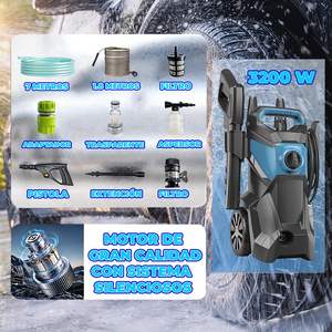 Idropulitrice Elettrica 2500psi Max 9 Lpm con Ugelli Intercambiabili e Filtro per Pulizia ad Alta Pressione con Acqua Fredda - Product Image 6