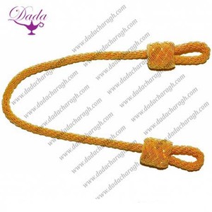 Correa de cordón de barbilla dorada trenzada - Product Image 4