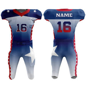 High Quality Breathable Short Sleeve Printed American Football Uniform for Adults Latest Design Team Sets - Product Image 2