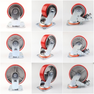 CMCL Hochwertige 5-in-1 Maschinenrollen 500Kg 125x50mm Tragfähigkeit Schwenkbare Gusseisen-PU Industrierollen nach Amerikanischem <span class=keywords><strong>Standard</strong></span> - Product Image 2