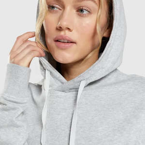 Sudadera con Capucha Personalizada para Mujer, Invierno, Manga Larga, Corte Regular, Color Sólido, Logotipo Frontal - Product Image 2