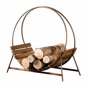 Soporte Decorativo de Metal para Leña, Interior y Exterior, Dorado, para Almacenamiento, Soporte para Leña, Accesorios para Chimenea de Jardín - Product Image 4