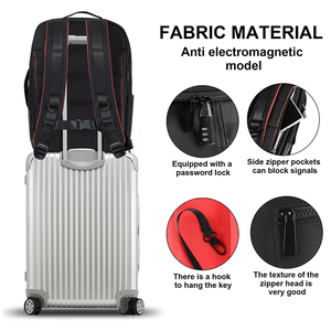 Ensemble de sacs à dos de luxe pour ordinateur portable de créateur pour hommes, fermeture à glissière portable antivol à la mode en polyester écologique - Product Image 6