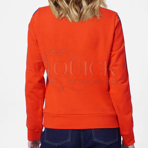 Sudadera de invierno ecológica transpirable hecha a medida con precio al por mayor con logotipo frontal, ropa informal de último estilo para mujer - Product Image 3