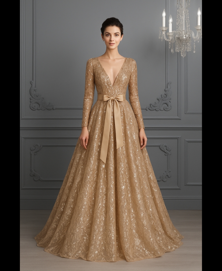 evening champagne dresses
