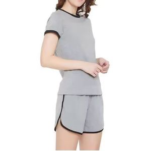 Conjunto de 2 piezas personalizado mujer 100% Material de algodón logotipo personalizado impresión Casual Streetwear conjuntos de mujer servicio OEM - Product Image 3
