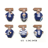 Cadeau de voyage peint à la main avec logo personnalisé Norvège Danemark Statue de pirate suédois Aimant en résine 3D de pirate Souvenirs Aimant de réfrigérateur