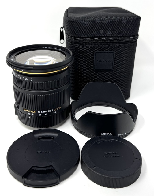 used camera lens Sigma 17-50mm f/2.8 EX DC OS HSM FLD Large Aperture Standard Zoom Lens for Canon Digital DSLR Camera