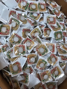 ที่ใส่ชาโลหะรูปดอกไม้สีแดงงานแฮนด์เมดสไตล์อินเดียอุปกรณ์ตกแต่งบ้านงานเฉลิมฉลองเทศกาลดิวาลีขนาดใหญ่ - Product Image 5