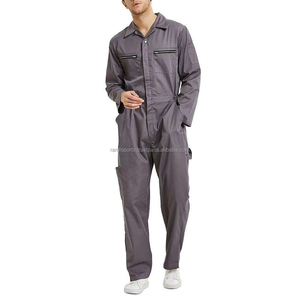 Elastic Waist Work Wear Multi Pocket Workwear Mechanic Safety Mens Working <b>Uniform</b> <b>Construction</b> Double Closure Coveralls <b>For</b> Men - Product Image 2
