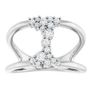Bague à motif de diamant en espace négatif - Product Image 3