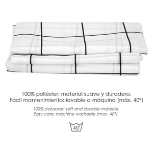 Tenda da doccia a quadretti 180x200 cm. Impermeabile - Product Image 3