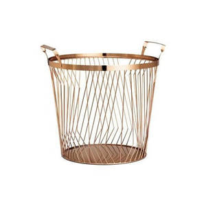 Elegante Cesta de Almacenamiento de Ropa Decorativa para Baño y Hogar, de Alambre Metálico, con Acabado en Recubrimiento de Polvo Negro - Product Image 4