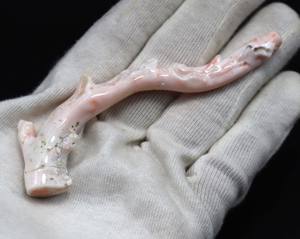 ปะการังสีขาวธรรมชาติญี่ปุ่นอัญมณีหลวมผิวนางฟ้าขัดปะการังทำเครื่องประดับขนาด102X13MM - Product Image 2