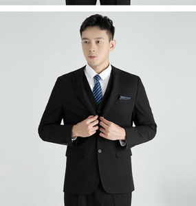 Giacche da Uomo Slim Fit per Dropshipping, Abiti da Uomo Turchi Monopetto, Completi da Uomo 3 Pezzi: Giacca, Gilet e <span class=keywords><strong>Pantaloni</strong></span> - Product Image 4