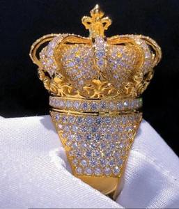 Bague en diamant Moissanite en argent Sterling 925 bijoux Moissanite bijoux personnalisés hip hop bague en diamant cadeau pour entendre - Product Image 1