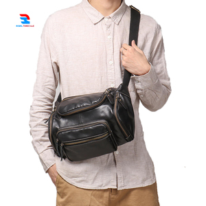Bolsos Cruzados Deportivos de Gran Capacidad Unisex de Cuero Genuino |   Bolsos de Mensajero Ligeros de Alta Calidad con Cierre de Cremallera - Product Image 6