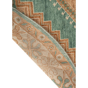 Alfombra de Lana Anudada a Mano de Gran Tamaño, Color Verde Tomillo, LCA-625, con Patrón de Medallón, para Sala de Estar, Pasillo y Formas Rectangulares - Product Image 5