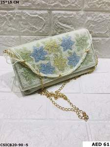 Handmade Ethnic Designer Evening <b>Bag</b> Fashionable Bridal <b>Clutch</b> Purse for Ladies for Parties and <b>Weddings</b> - Product Image 5