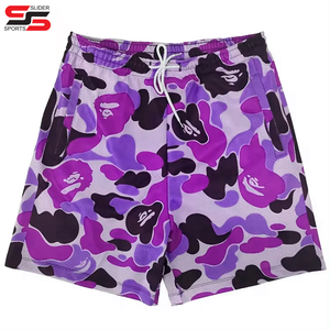 Vente en gros de shorts de baseball athlétiques personnalisés pas chers en jersey maille respirant pour hommes - Product Image 3