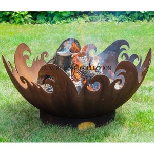 High quality steel metal <b>fire</b> <b>pit</b> with temperature resistant ceramic coating ensuring even heat distribution and longevity - Product Image 3