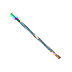 Empujadores de cutículas con mango ruso Bordes afilados de doble cara Empujadores de cutículas de uñas multicolores para uso en belleza - Product Image 1
