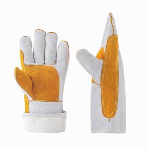 Guantes de Seguridad de Cuero Vacuno para Soldadura, Resistentes al Calor, Personalizados, No Rígidos, Impermeables y Antideslizantes - Product Image 5
