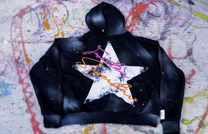 Moda Drop Shoulder Cotton French Terry 3M Reflective Mens Hoodies Oversized Custom Shiny Silver Reflecting Mens Hoodies - Product Image 2
