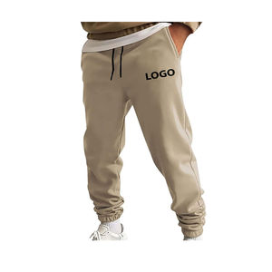 Pantalon de survêtement pour hommes de qualité supérieure 2 poches en coton polyester vêtements de sport décontractés avec ceinture épaisse et coupe à la cheville - Product Image 4