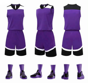 Conjunto de Camiseta y Pantalones Cortos de Baloncesto de Secado Rápido, Transpirable, Costuras Duraderas, Uniforme de Equipo de Poliéster, Logotipo Personalizado, OEM/ODM, Venta al por Mayor - Product Image 5