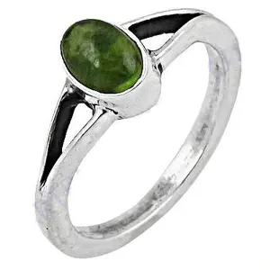 Anillo de Piedras Preciosas Geométricas para Mujer, Plata 925, Corte Ovalado, Peridoto, Chapado en Oro de 10K, Chapado en Rodio, Juego de Rodio, Gema Certificada de Platino - Product Image 2
