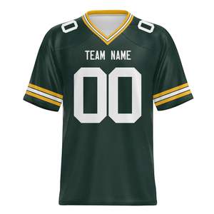 Maillot de football américain unisexe pour adultes, prix d'usine, personnalisable avec noms et numéros, grandes tailles, court, antibactérien, séchage rapide, vierge - Product Image 6