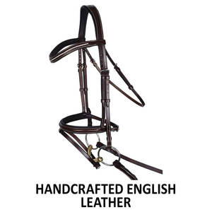 บังเหียนพรีเมี่ยมแฟลชพร้อมสายคาดเอวคริสตัลทำด้วยมือบังเหียนหนังม้าอังกฤษสำหรับการควบคุมอย่างสง่างาม - Product Image 2