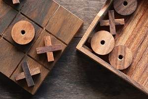 Juego de Tres en Raya de Madera - Juego de Mesa XOXO de Madera, Juegos de Mesa de Madera, XOXO, Tres en Raya - Product Image 4