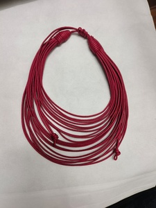 Collier ras-du-cou épais multicouche en cordon ciré, idéal pour les fêtes, avec broderie de créateur pour femme - Product Image 3