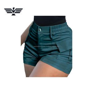 Shorts Cargo para Mujer, Ligeros, de Poliéster/Nailon, Tejido Transpirable, con Volantes, Cintura Elástica Alta, Estilo Deportivo, para Exteriores - Product Image 2