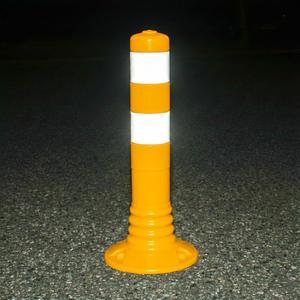 Bouée de signalisation flexible 45 x 8 cm jaune – Produit d'avertissement routier - Product Image 3