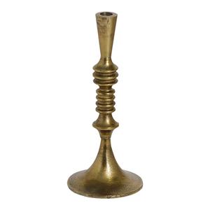 Bougeoirs décoratifs en métal doré de style antique pour la décoration intérieure traditionnelle ou les fêtes festives - Product Image 1