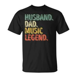 Music Legend <b>Dad</b> <b>T</b>-<b>Shirt</b> for <b>Dad</b> and Husband for Father's Day Gift Promotional Customizable <b>Shirt</b> - Product Image 1