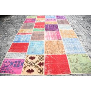 พรมวินเทจขนาด 6.5x9.8 ฟุต พรมตุรกีขนาดใหญ่ พรมสีแดงน้ำเงินล้วน - Product Image 1