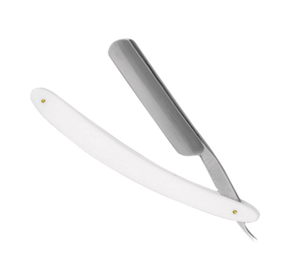 Maquinilla de afeitar de acero inoxidable, soporte de hoja fina para Barba, Manual de plástico blanco, maquinilla de afeitar para Barba - Product Image 6