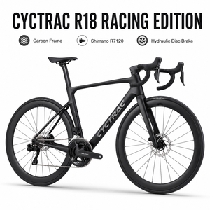 Vélo <span class=keywords><strong>de</strong></span> ville tout carbone CYCTRAC R18 Racing Edition SHIMANUO-R7120 24 vitesses, moteur <span class=keywords><strong>de</strong></span> moyeu arrière électrique à vitesse variable, double frein à disque - Product Image 1