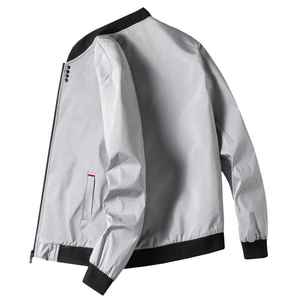 Veste de cyclisme coupe-vent légère pour homme Veste à fermeture éclair décontractée à manches longues Veste de baseball de style universitaire pour homme - Product Image 3
