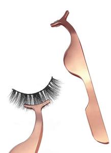 Applicateur de cils en acier inoxydable avec logo OEM Outils de maquillage de marque privée et pince à cils avec pointe inclinée arrondie - Product Image 3