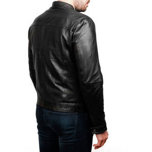 Fábrica al por mayor de alta calidad famosa marca de piel de oveja chaqueta de cuero de los hombres al aire libre últimas chaquetas de motocicleta para hombres - Product Image 4