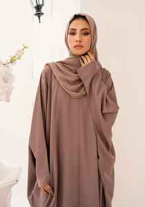Robe Abaya Marron Poussière pour Femmes 2026 Modèles avec Paillettes Perles Kaftan Abaya Robe Vêtement Musulman Traditionnel - Product Image 6
