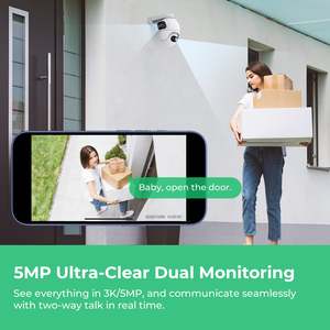IMILAB SC730-D กล้องรักษาความปลอดภัยอินเตอร์เน็ตไร้สายกลางแจ้งแบบเลนส์คู่ 3K+3K, สปอตไลท์, การตรวจจับมนุษย์และยานพาหนะด้วย AI, แอป IMILAB LIFE - Product Image 6