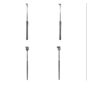 Rétracteur trachéal 18 cm 7'' 4 branches pointues Rétracteur trachéal 18 cm 7'' 4 branches émoussées Instruments chirurgicaux droits en acier - Product Image 1