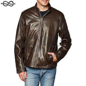 Veste en cuir d'agneau lisse pour homme avec col convertible Veste de motard élégante Fashion Casual Riding Adventures - Product Image 6